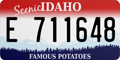 ID license plate E711648