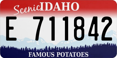 ID license plate E711842