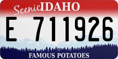ID license plate E711926
