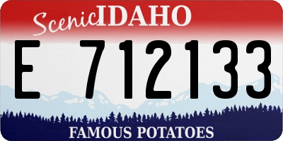 ID license plate E712133