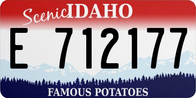ID license plate E712177