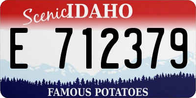 ID license plate E712379