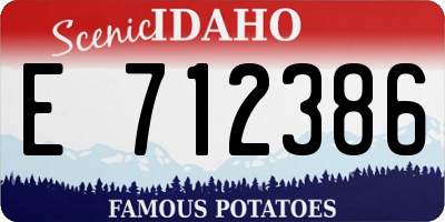 ID license plate E712386