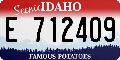 ID license plate E712409