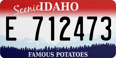 ID license plate E712473