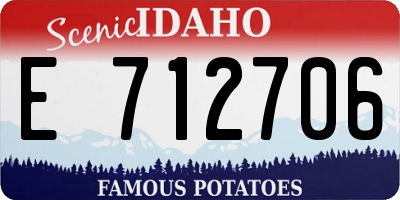 ID license plate E712706