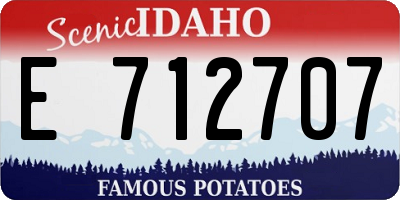 ID license plate E712707