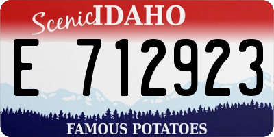 ID license plate E712923