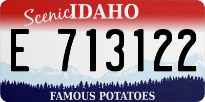 ID license plate E713122