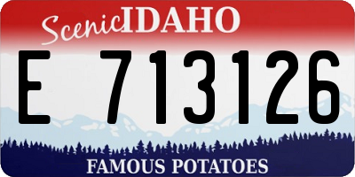 ID license plate E713126