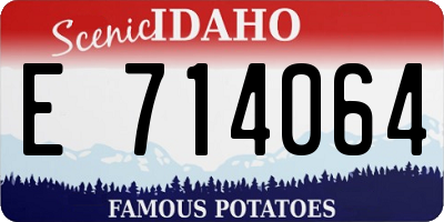 ID license plate E714064