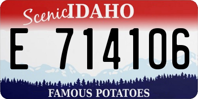 ID license plate E714106