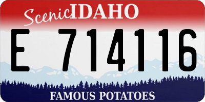 ID license plate E714116