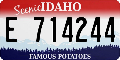 ID license plate E714244
