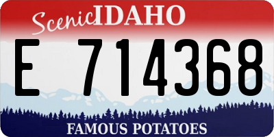 ID license plate E714368