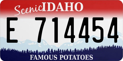 ID license plate E714454