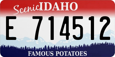 ID license plate E714512