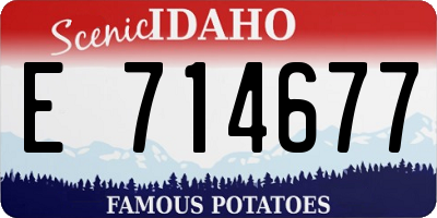 ID license plate E714677