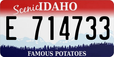 ID license plate E714733