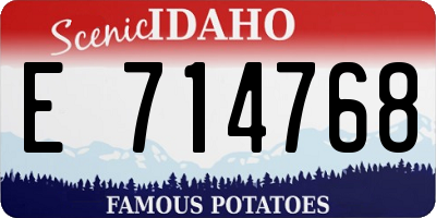 ID license plate E714768