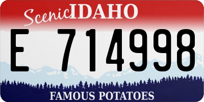 ID license plate E714998