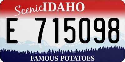 ID license plate E715098