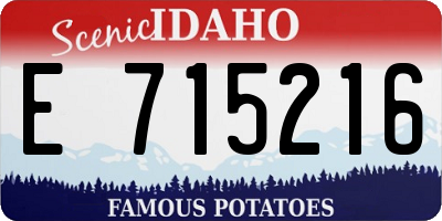 ID license plate E715216