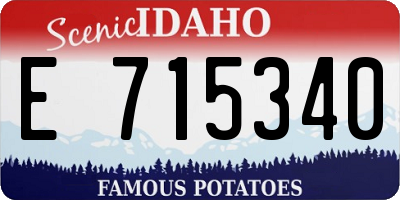 ID license plate E715340