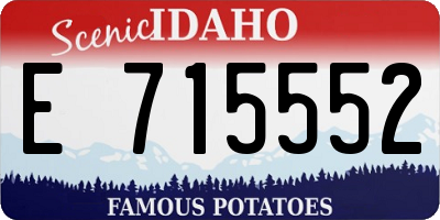 ID license plate E715552