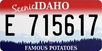 ID license plate E715617