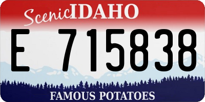 ID license plate E715838