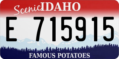 ID license plate E715915