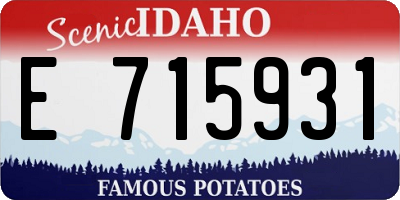 ID license plate E715931