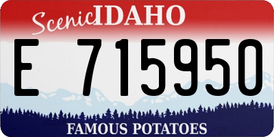 ID license plate E715950