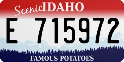 ID license plate E715972