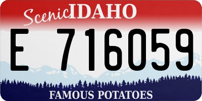 ID license plate E716059