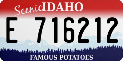 ID license plate E716212
