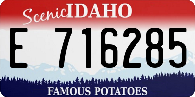 ID license plate E716285