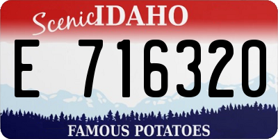 ID license plate E716320