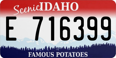 ID license plate E716399