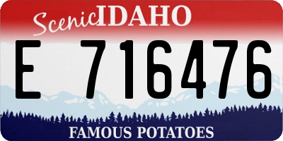 ID license plate E716476