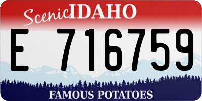 ID license plate E716759