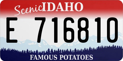 ID license plate E716810