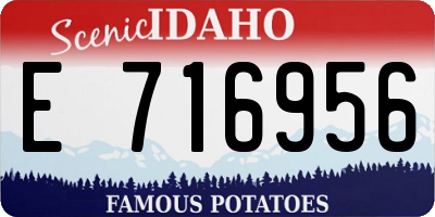 ID license plate E716956