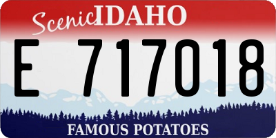 ID license plate E717018