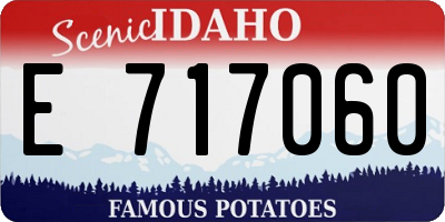 ID license plate E717060