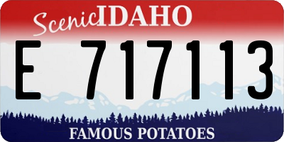 ID license plate E717113