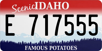 ID license plate E717555