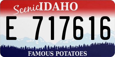 ID license plate E717616