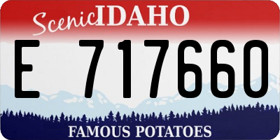 ID license plate E717660